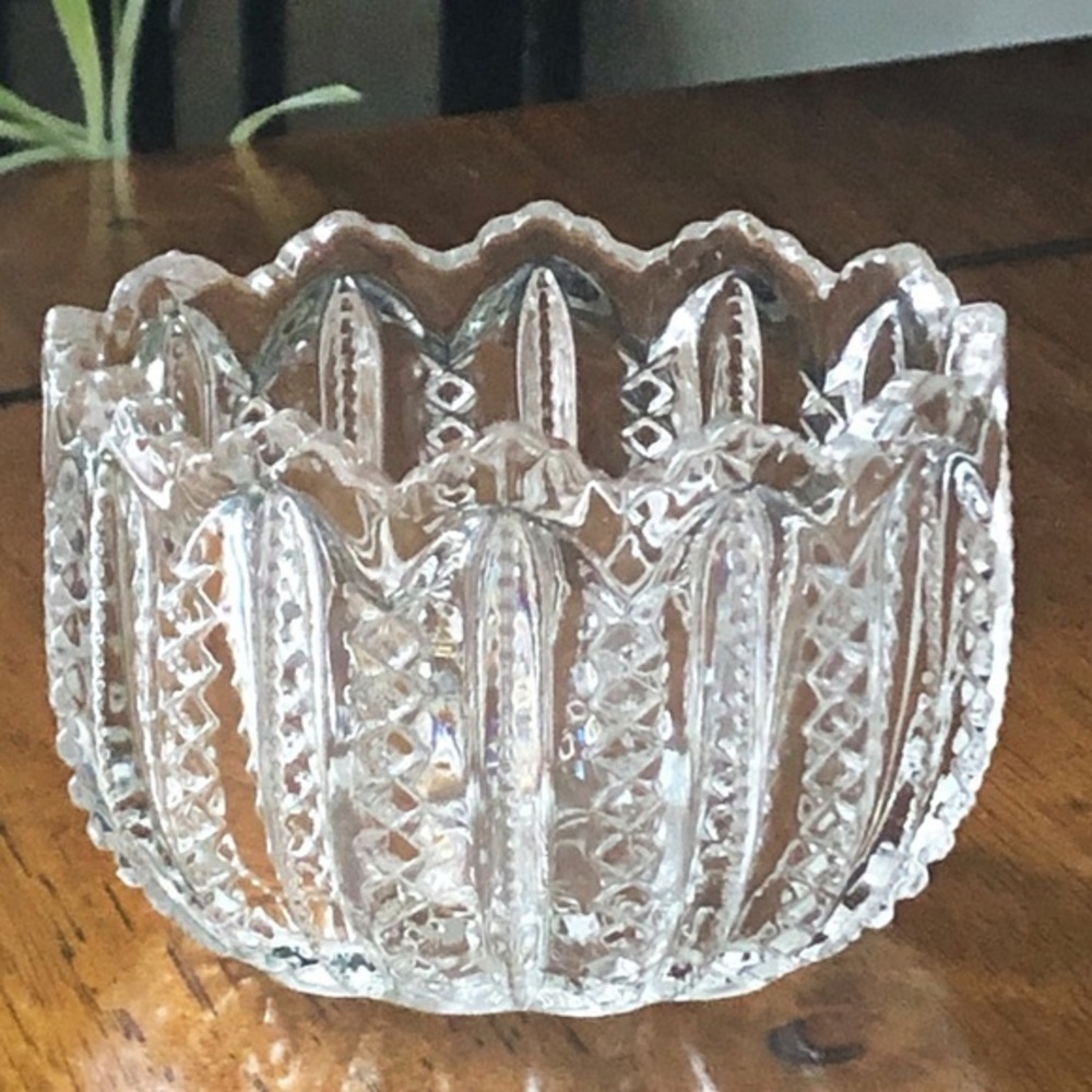 Vintage Early American Duncan & Miller Clear Pressed Glass 3” Nappy Bowl